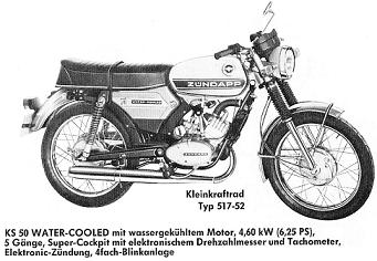 Zndapp-Richtzeiten Typ 517 KS 50 Watercooled